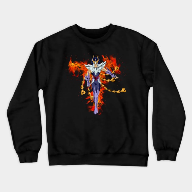Saint Seiya - Phoenix Ikki Crewneck Sweatshirt by Nykos